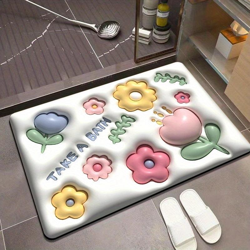 Quick Drying Diatom Mud Bath Rug with Non Slip Backing