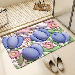 Quick Drying Diatom Mud Bath Rug with Non Slip Backing