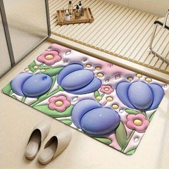 Quick Drying Diatom Mud Bath Rug with Non Slip Backing