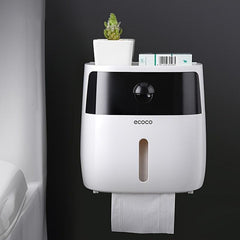 Wall Mounted Toilet Paper Holder Bathroom Tissue Storage Box