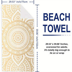 Soft Microfiber Lightweight Beach Towel Quick Dry Water Absorbent Geometric