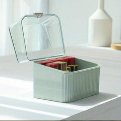 Makeup Storage Box with Cover for Desktop Organization