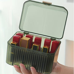 Makeup Storage Box with Cover for Desktop Organization
