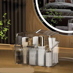 Makeup Storage Box with Cover for Desktop Organization