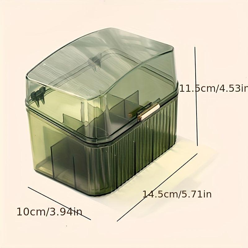 Makeup Storage Box with Cover for Desktop Organization