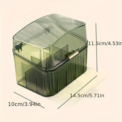 Makeup Storage Box with Cover for Desktop Organization