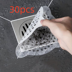 Disposable Shower Drain Mesh Stickers Hair Catchers Sink Strainer Filter Stick