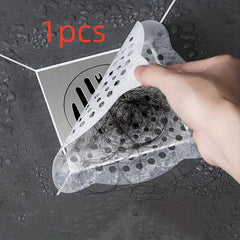 Disposable Shower Drain Mesh Stickers Hair Catchers Sink Strainer Filter Stick