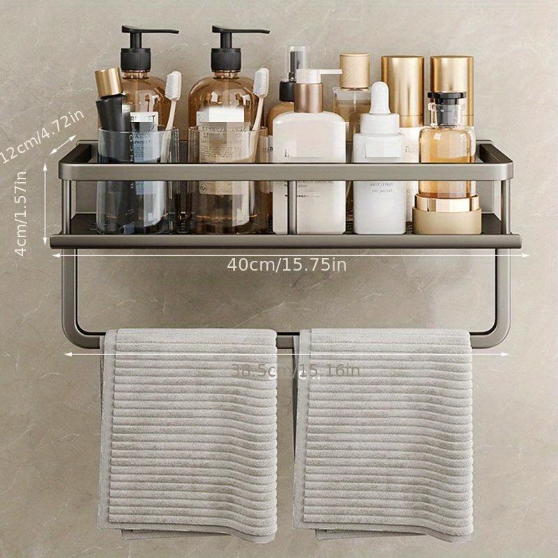 Bathroom Hanging Shelf Wall Mounted Storage Rack Aluminum Organizer