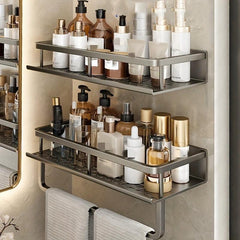 Bathroom Hanging Shelf Wall Mounted Storage Rack Aluminum Organizer