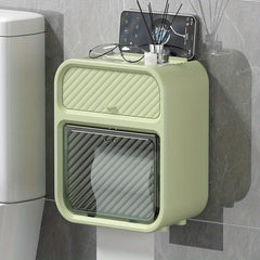 Self Adhesive Tissue Box Shelf Wall Mount Toilet Paper Holder