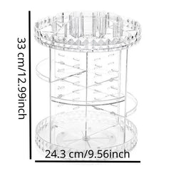 Large Capacity 360 Rotatable Cosmetics Storage Box with Adjustable Makeup Device