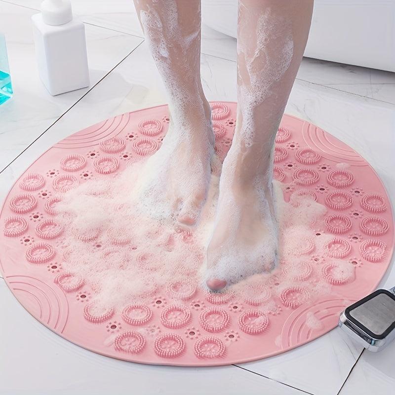 Foot Massage Shower Mat with Anti Slip PVC and Drain Holes for Home Bathroom