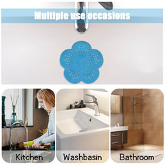 2pcs Sink Strainer Hair Catcher Anti Clog Stopper Shower Drain Cover