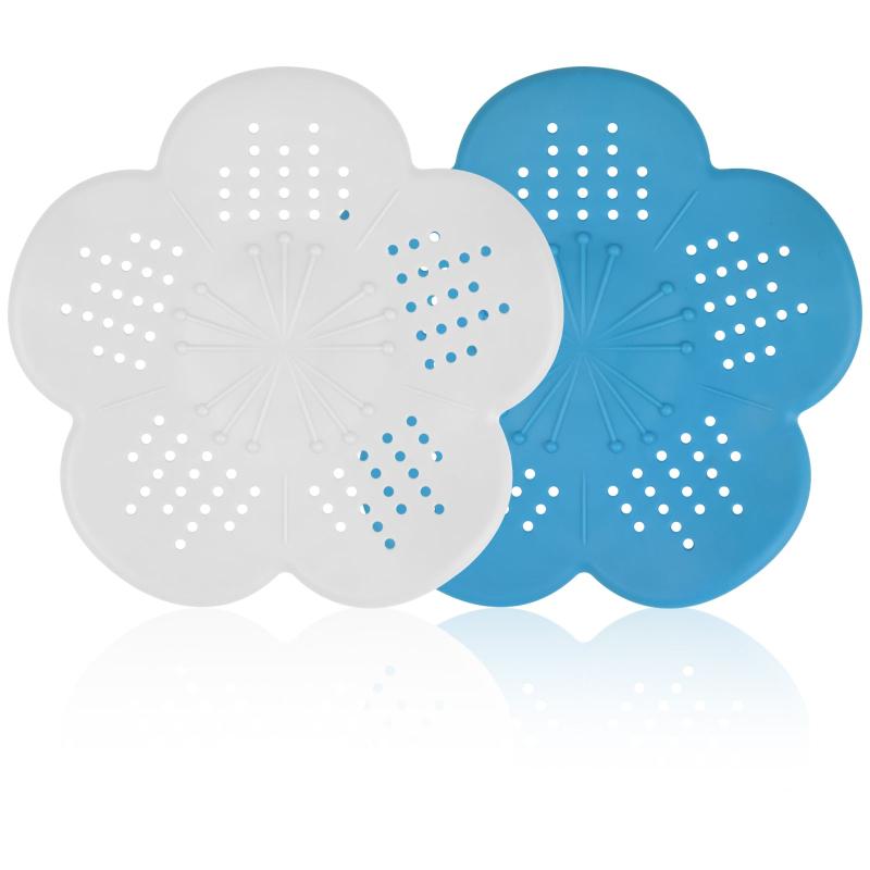2pcs Sink Strainer Hair Catcher Anti Clog Stopper Shower Drain Cover