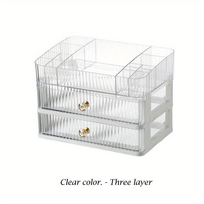 Acrylic Makeup Table Dustproof Finish Box Desktop Storage Drawer
