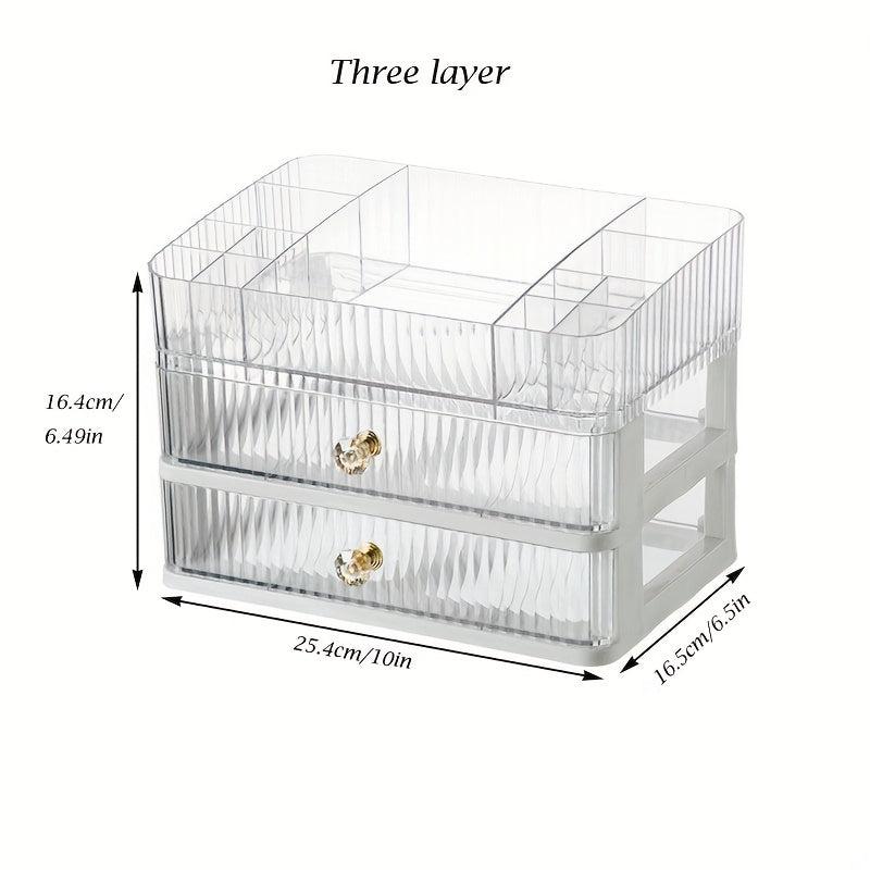 Acrylic Makeup Table Dustproof Finish Box Desktop Storage Drawer