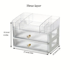 Acrylic Makeup Table Dustproof Finish Box Desktop Storage Drawer
