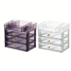 Acrylic Makeup Table Dustproof Finish Box Desktop Storage Drawer