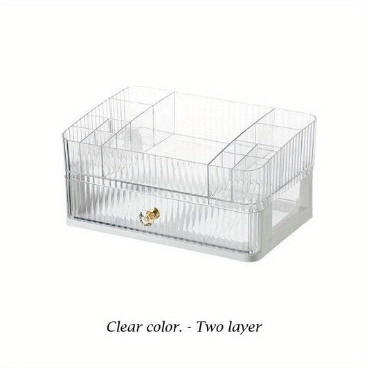 Acrylic Makeup Table Dustproof Finish Box Desktop Storage Drawer