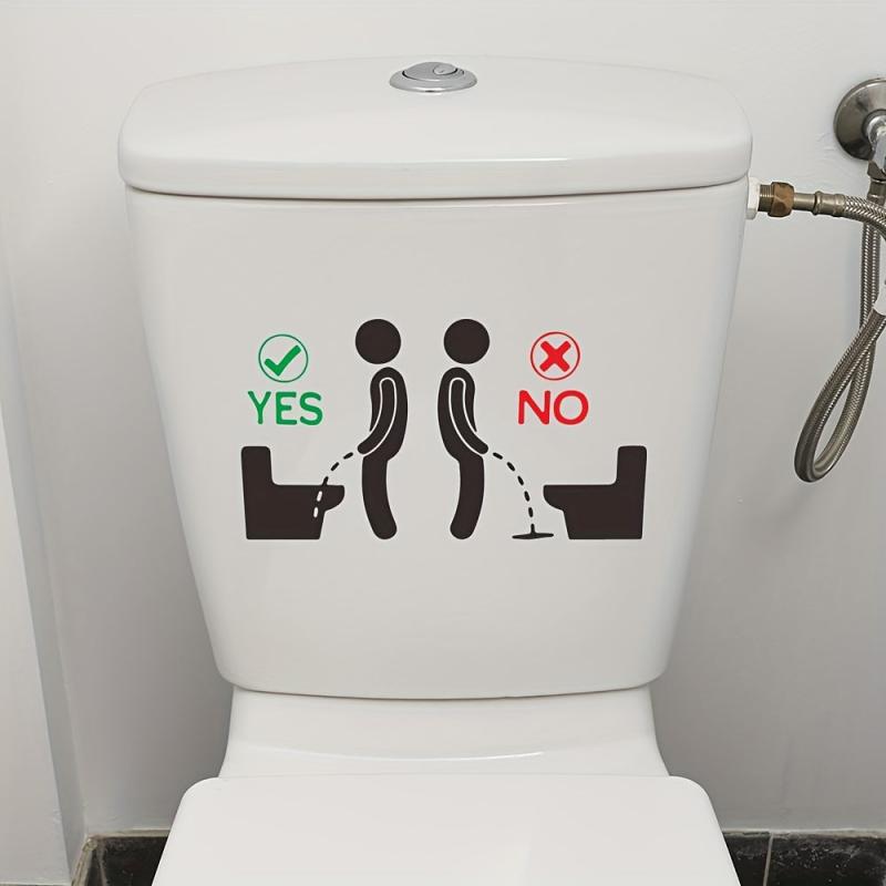 Funny Toilet Lid Decal Removable Wall Sticker Bathroom Decor