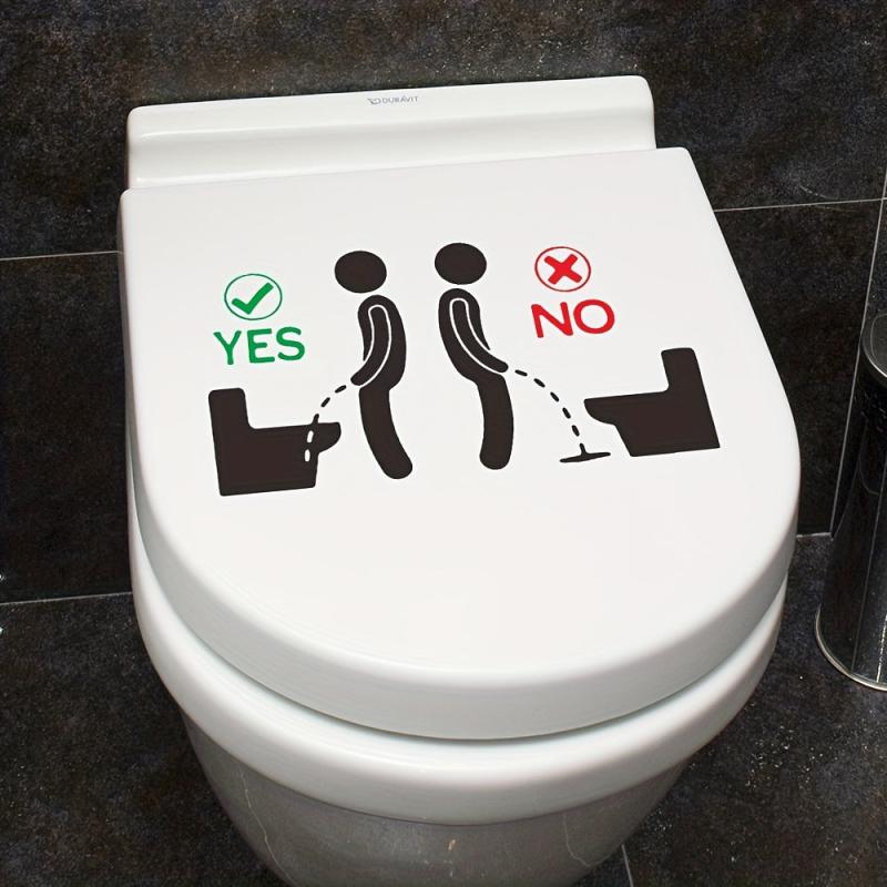 Funny Toilet Lid Decal Removable Wall Sticker Bathroom Decor