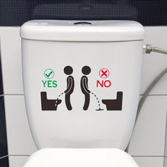 Funny Toilet Lid Decal Removable Wall Sticker Bathroom Decor