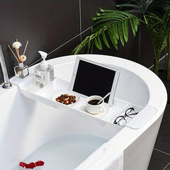 Plastic Bathtub Caddy Tray Non-slip Drain Rack