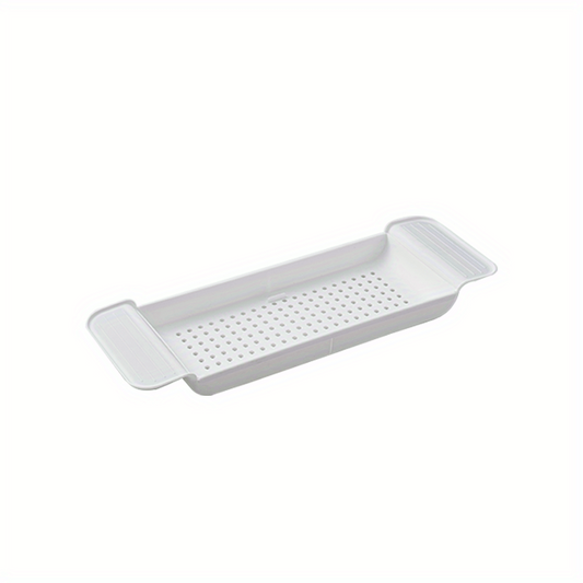 Plastic Bathtub Caddy Tray Non-slip Drain Rack