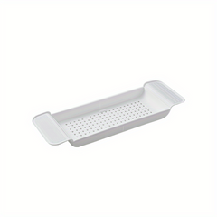 Plastic Bathtub Caddy Tray Non-slip Drain Rack