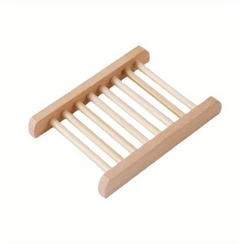 2pcs Wood Rectangle Soap Holder Bathroom Soap Storage Rack