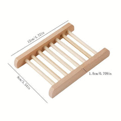 2pcs Wood Rectangle Soap Holder Bathroom Soap Storage Rack