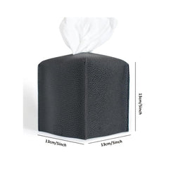 Tissue Storage Bag PU Leather Decorative Tissue Holder For Home Bathroom Office