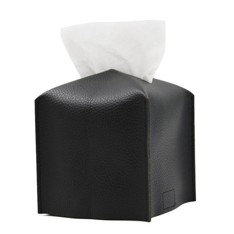 Tissue Storage Bag PU Leather Decorative Tissue Holder For Home Bathroom Office
