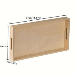 Wooden Serving Trays Bathroom Rectangle Tray Handles Decorative Serving
