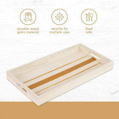 Wooden Serving Trays Bathroom Rectangle Tray Handles Decorative Serving
