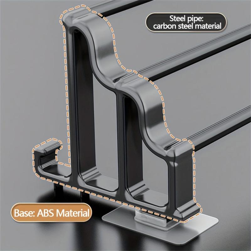Stylish Wall Mounted Towel Rack with 3 Rods - Bathroom Towel Storage