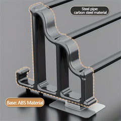 Stylish Wall Mounted Towel Rack with 3 Rods - Bathroom Towel Storage