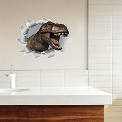 Dinosaur Toilet Lid Decal Removable Wall Sticker Bathroom Decor