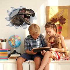 Dinosaur Toilet Lid Decal Removable Wall Sticker Bathroom Decor