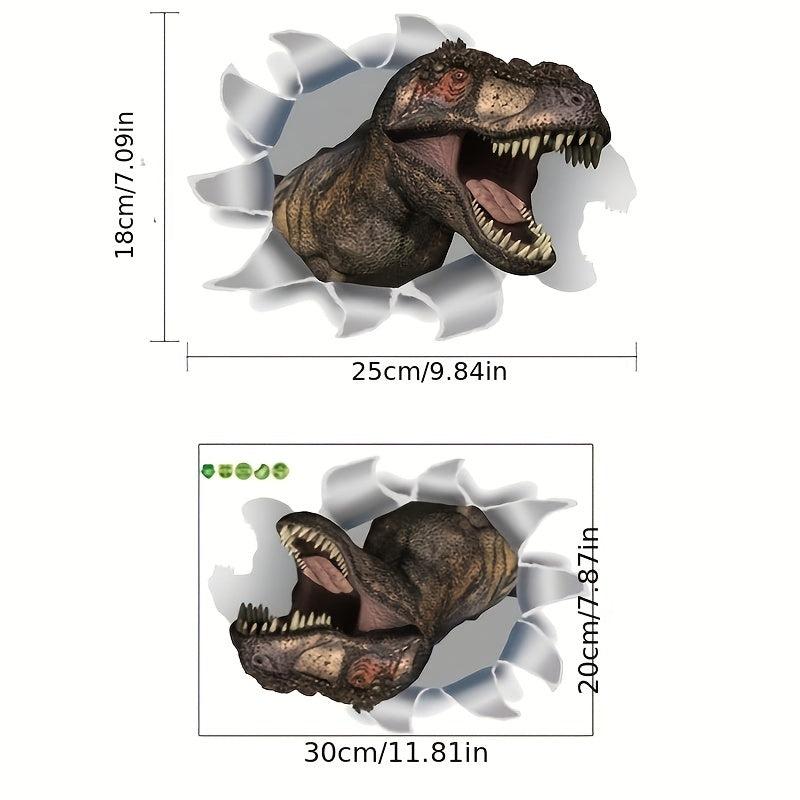 Dinosaur Toilet Lid Decal Removable Wall Sticker Bathroom Decor