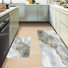 Marble Pattern Bath Rug Soft Non Slip Absorbent Bath Mat