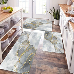 Marble Pattern Bath Rug Soft Non Slip Absorbent Bath Mat