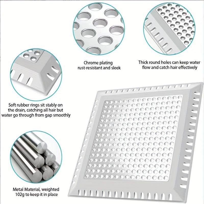 Shower Drain Strainers Stainless Steel & Silicone Hair Catcher