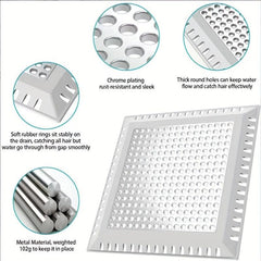 Shower Drain Strainers Stainless Steel & Silicone Hair Catcher