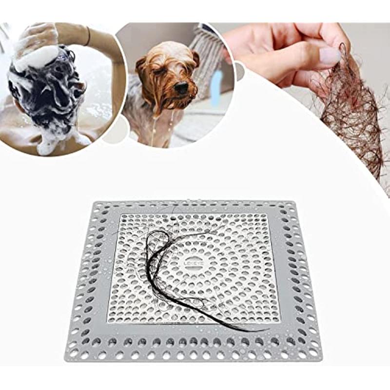 Shower Drain Strainers Stainless Steel & Silicone Hair Catcher