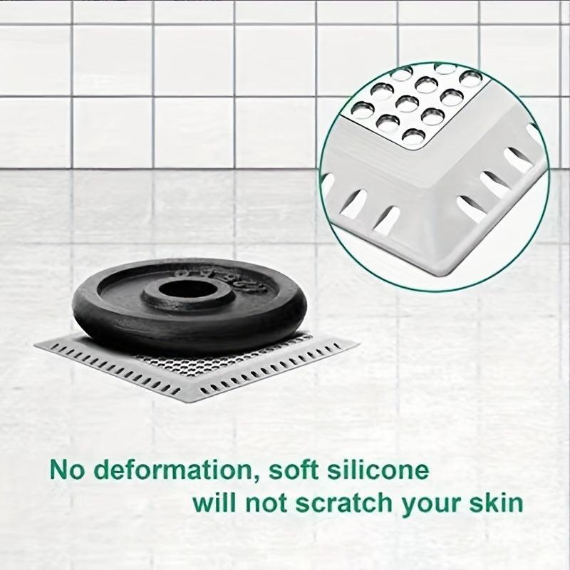 Shower Drain Strainers Stainless Steel & Silicone Hair Catcher