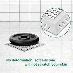 Shower Drain Strainers Stainless Steel & Silicone Hair Catcher