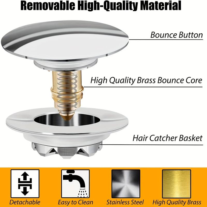Universal Tub Stopper Bathtub Drain Pop Up Bathtub Drain Plug