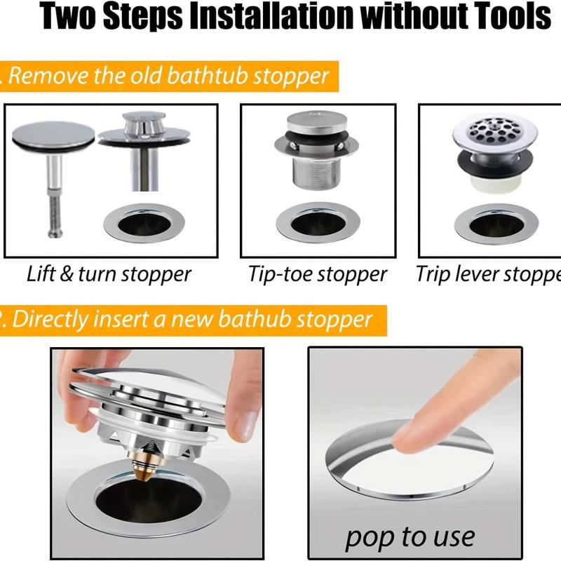 Universal Tub Stopper Bathtub Drain Pop Up Bathtub Drain Plug
